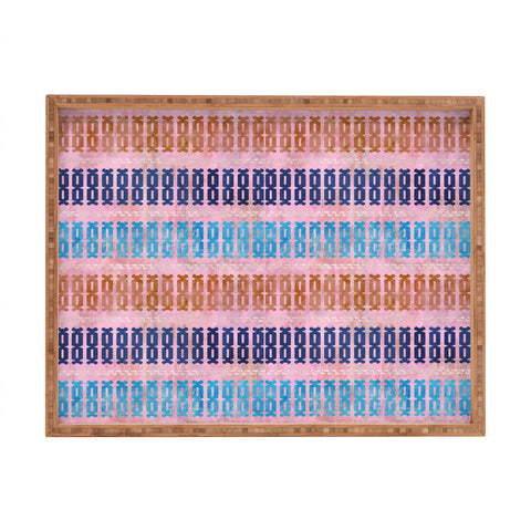 Schatzi Brown Mila Stripe Multi Rectangular Tray