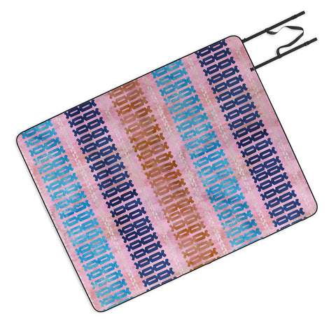 Schatzi Brown Mila Stripe Multi Picnic Blanket