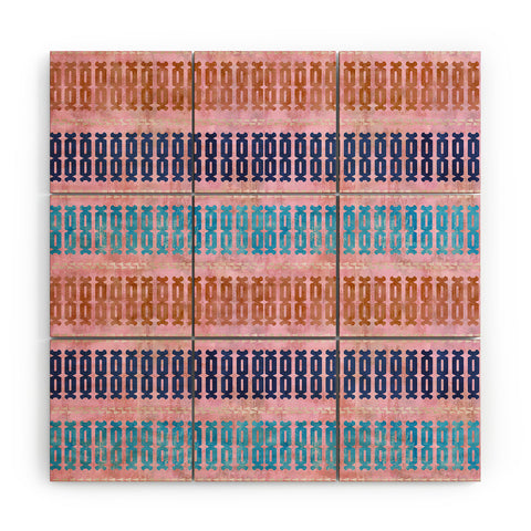 Schatzi Brown Mila Stripe Multi Wood Wall Mural