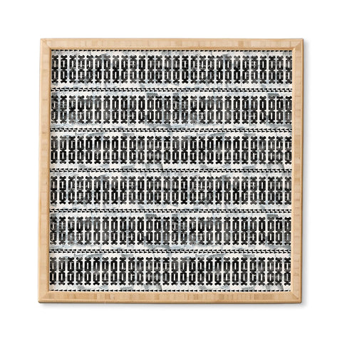 Schatzi Brown Mila Stripe White Framed Wall Art