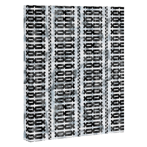 Schatzi Brown Mila Stripe White Art Canvas