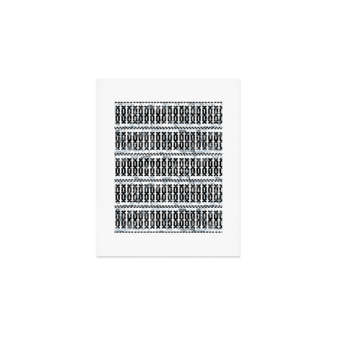Schatzi Brown Mila Stripe White Art Print