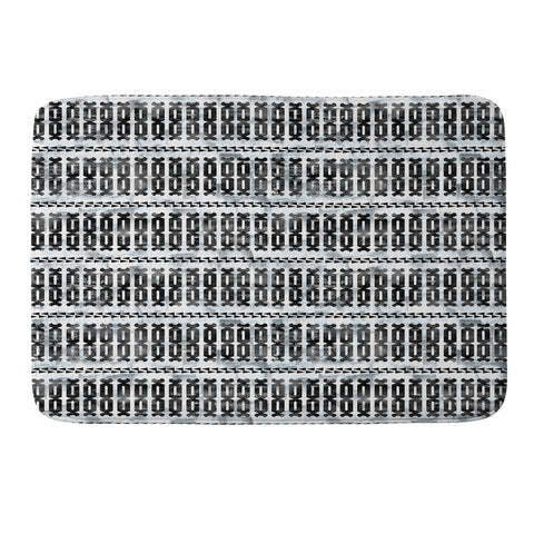 Schatzi Brown Mila Stripe White Memory Foam Bath Mat