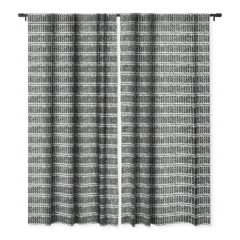 Schatzi Brown Mila Stripe White Blackout Window Curtain