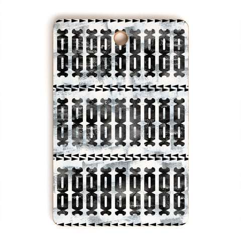 Schatzi Brown Mila Stripe White Cutting Board Rectangle