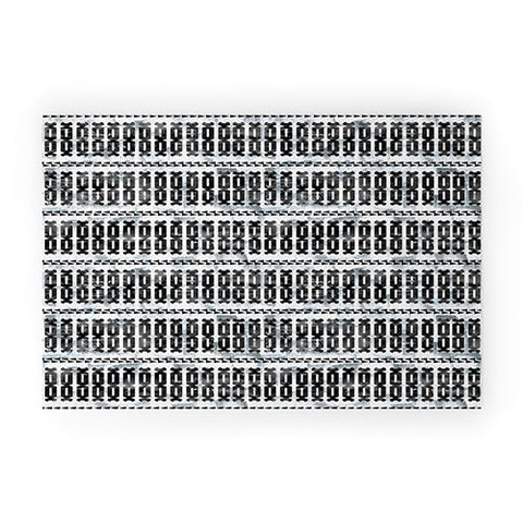 Schatzi Brown Mila Stripe White Welcome Mat