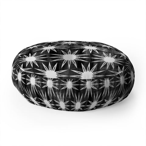 Schatzi Brown Mila Sun Black Floor Pillow Round