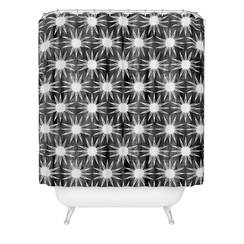 Schatzi Brown Mila Sun Black Shower Curtain