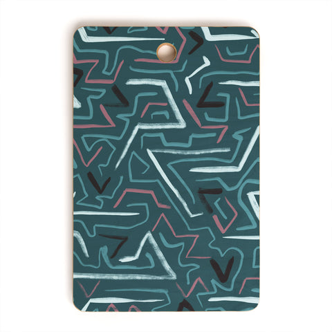 Schatzi Brown Modern Line Midnight Cutting Board Rectangle