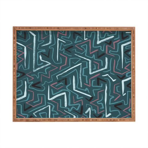 Schatzi Brown Modern Line Midnight Rectangular Tray