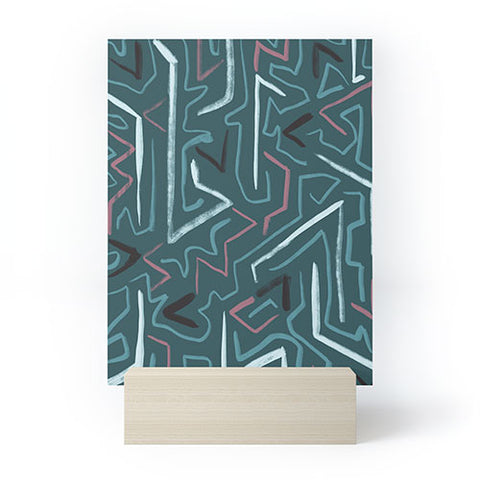 Schatzi Brown Modern Line Midnight Mini Art Print