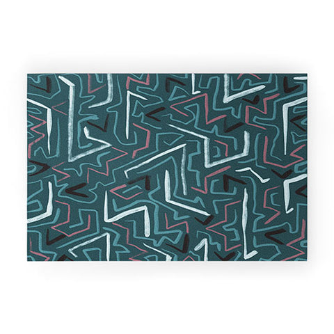 Schatzi Brown Modern Line Midnight Welcome Mat