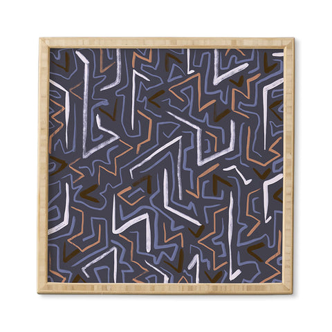 Schatzi Brown Modern Line Plum Framed Wall Art