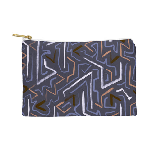 Schatzi Brown Modern Line Plum Pouch