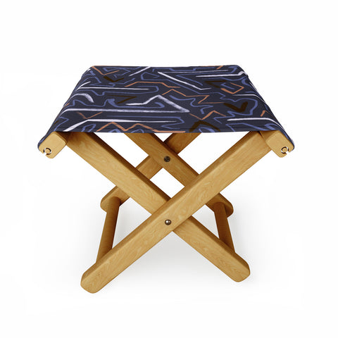 Schatzi Brown Modern Line Plum Folding Stool
