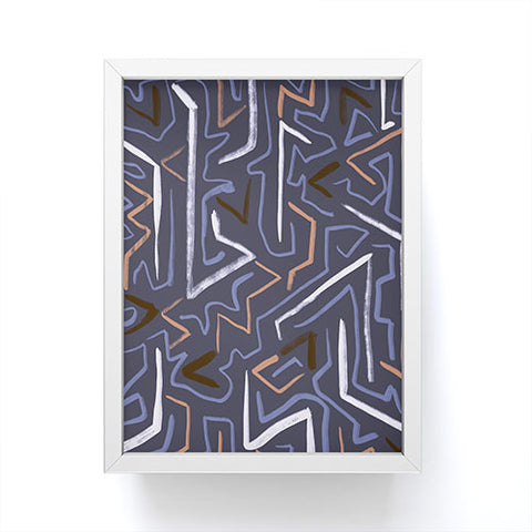 Schatzi Brown Modern Line Plum Framed Mini Art Print