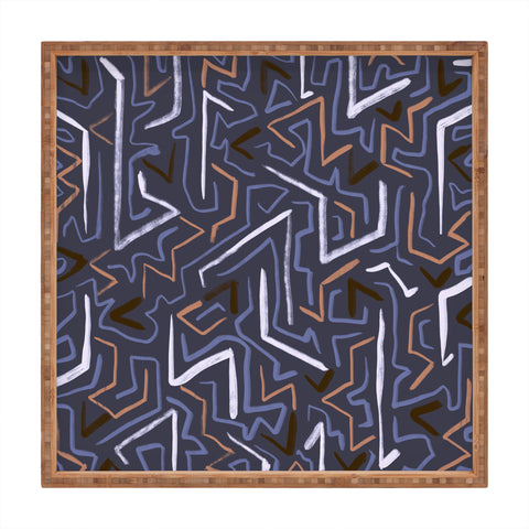 Schatzi Brown Modern Line Plum Square Tray