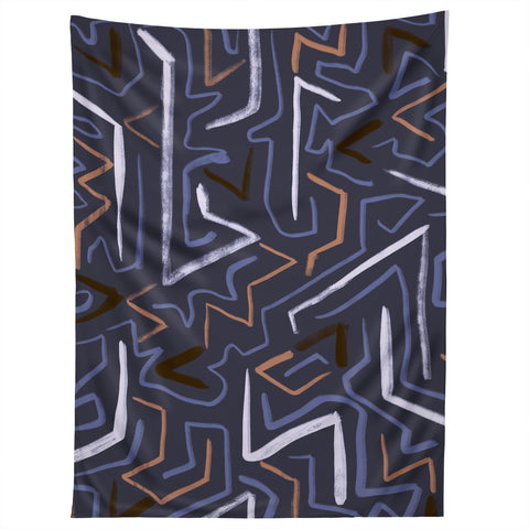 Schatzi Brown Modern Line Plum Tapestry