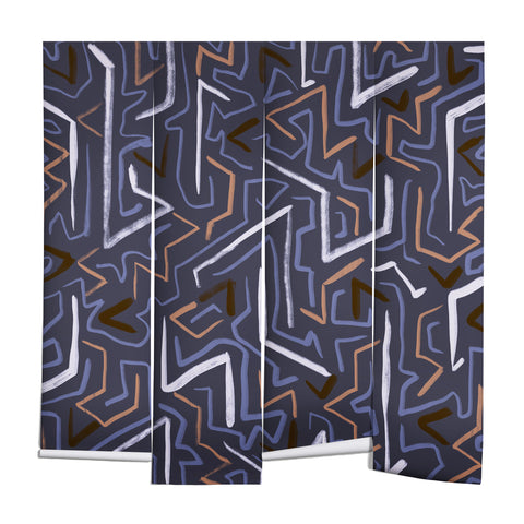 Schatzi Brown Modern Line Plum Wall Mural