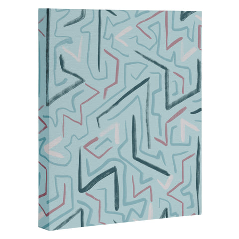 Schatzi Brown Modern Line Zepher Art Canvas