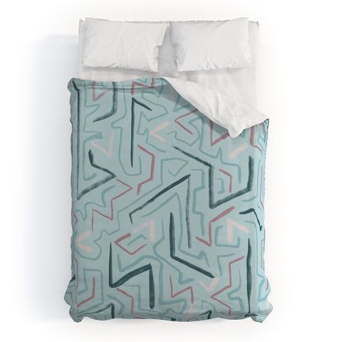 Schatzi Brown Modern Line Zepher Duvet Cover