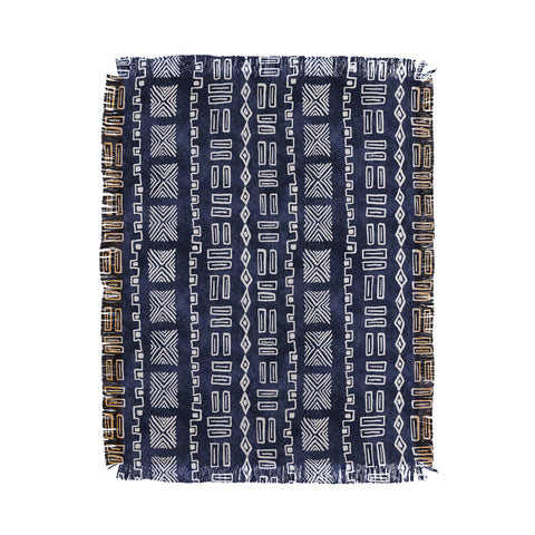 Schatzi Brown Modern Mud cloth 6 Ink Throw Blanket