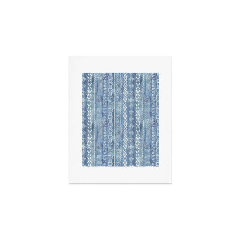 Schatzi Brown Modern Mudcloth Light Denim Art Print