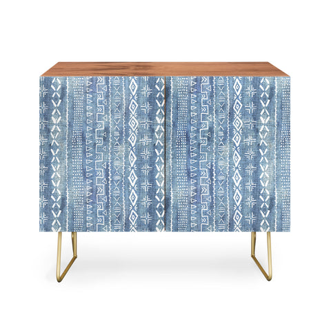 Schatzi Brown Modern Mudcloth Light Denim Credenza