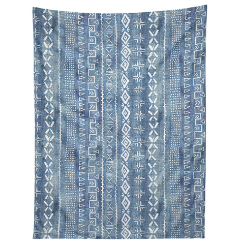 Schatzi Brown Modern Mudcloth Light Denim Tapestry