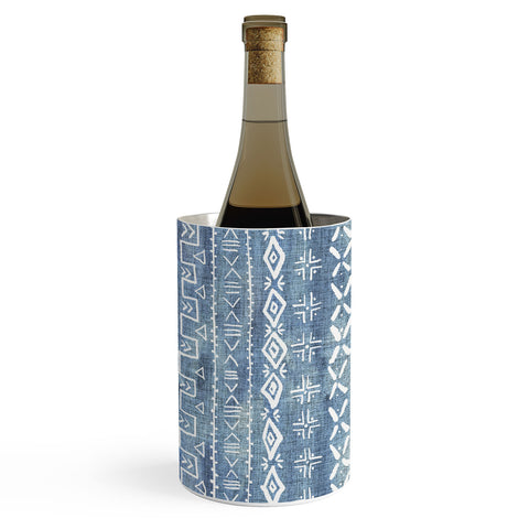 Schatzi Brown Modern Mudcloth Light Denim Wine Chiller