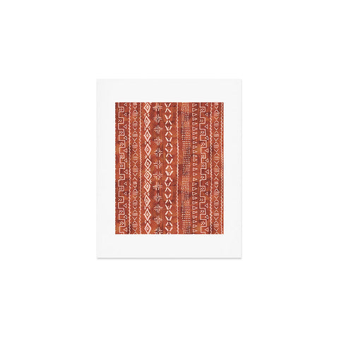 Schatzi Brown Modern Mudcloth Rust Art Print