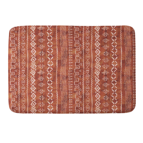 Schatzi Brown Modern Mudcloth Rust Memory Foam Bath Mat