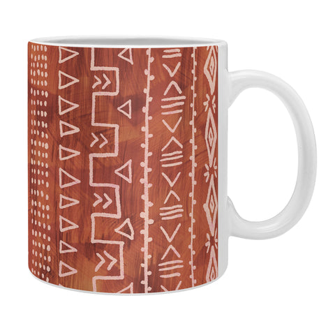 Schatzi Brown Modern Mudcloth Rust Coffee Mug
