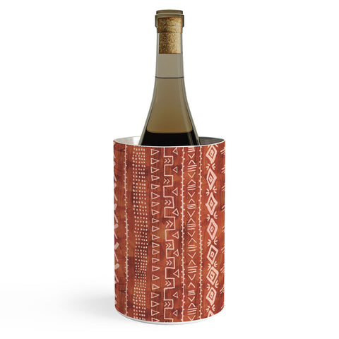 Schatzi Brown Modern Mudcloth Rust Wine Chiller