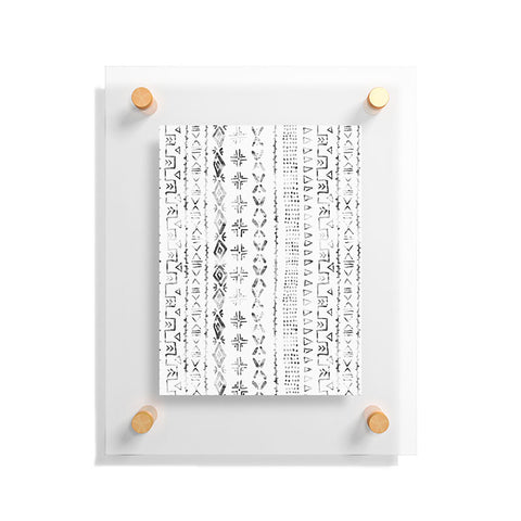 Schatzi Brown Modern Mudcloth Snow Floating Acrylic Print