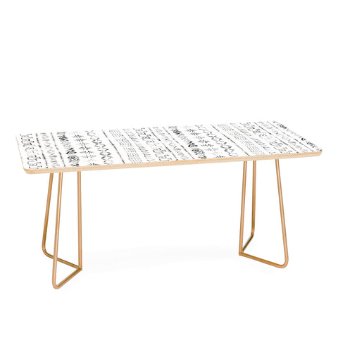 Schatzi Brown Modern Mudcloth Snow Coffee Table