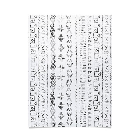 Schatzi Brown Modern Mudcloth Snow Poster