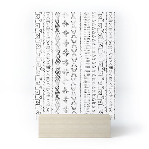 Schatzi Brown Modern Mudcloth Snow Mini Art Print