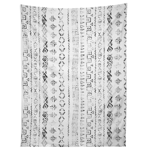 Schatzi Brown Modern Mudcloth Snow Tapestry