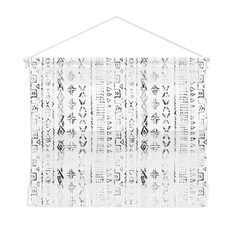 Schatzi Brown Modern Mudcloth Snow Wall Hanging Landscape