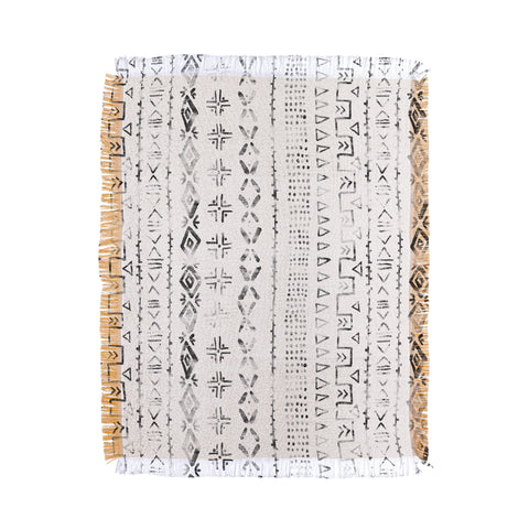Schatzi Brown Modern Mudcloth Snow Throw Blanket