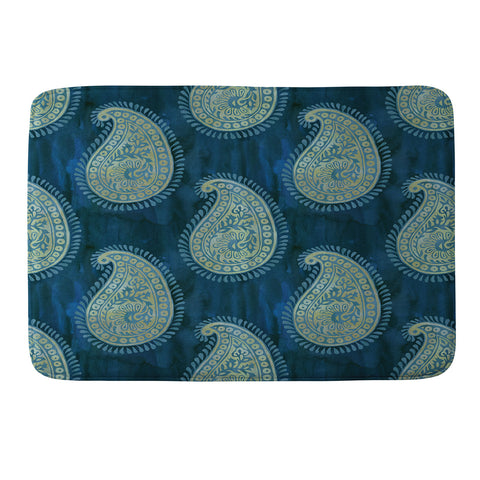 Schatzi Brown Mora Paisley Emerald Memory Foam Bath Mat
