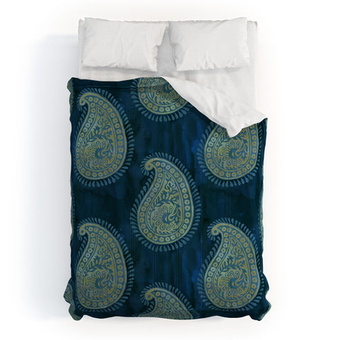 Schatzi Brown Mora Paisley Emerald Comforter