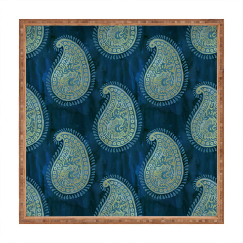 Schatzi Brown Mora Paisley Emerald Square Tray