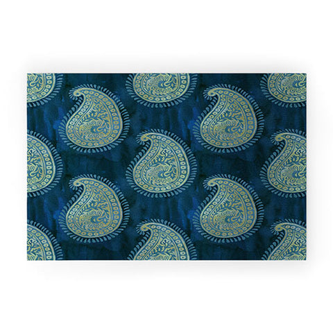 Schatzi Brown Mora Paisley Emerald Welcome Mat