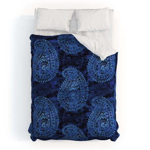 Schatzi Brown Mora Paisley Indigo Comforter