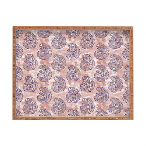 Schatzi Brown Mora Paisley Mauve Mini Rectangular Tray