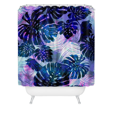 Schatzi Brown Motuu Tropical Blue Shower Curtain