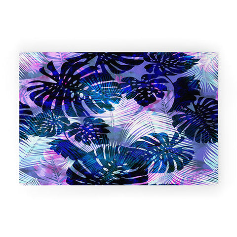 Schatzi Brown Motuu Tropical Blue Welcome Mat