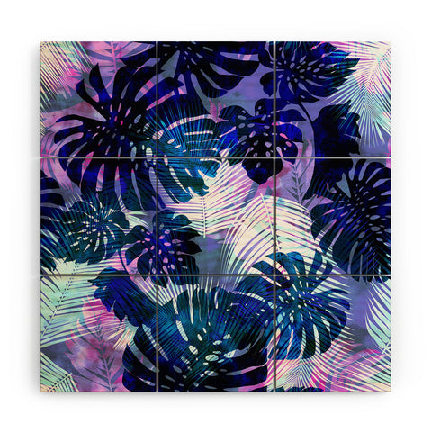 Schatzi Brown Motuu Tropical Blue Wood Wall Mural